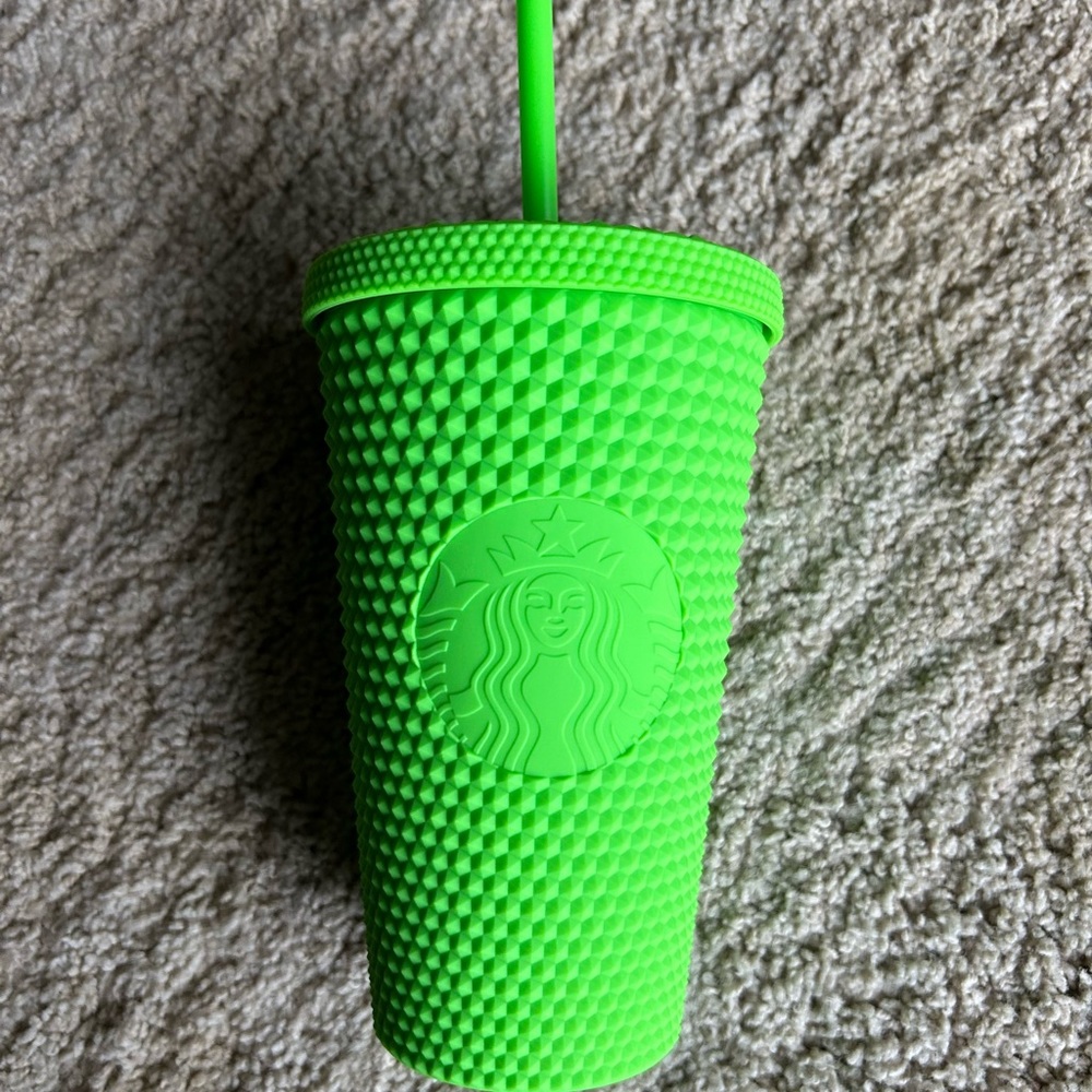 Starbucks Lime Neon Green Studded Grande Halloween Tumbler